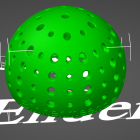 3D Modell Futter-Ei mit 2mm und 3mm Löchern 3D Modell Futter-Ei mit 2mm und 3mm Löchern