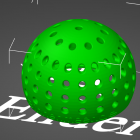 3D Modell Futter-Ei mit 3mm Löchern 3D Modell Futter-Ei mit 3mm Löchern