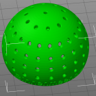 3D Modell Futter-Ei mit 2mm Löchern 3D Modell Futter-Ei mit 2mm Löchern